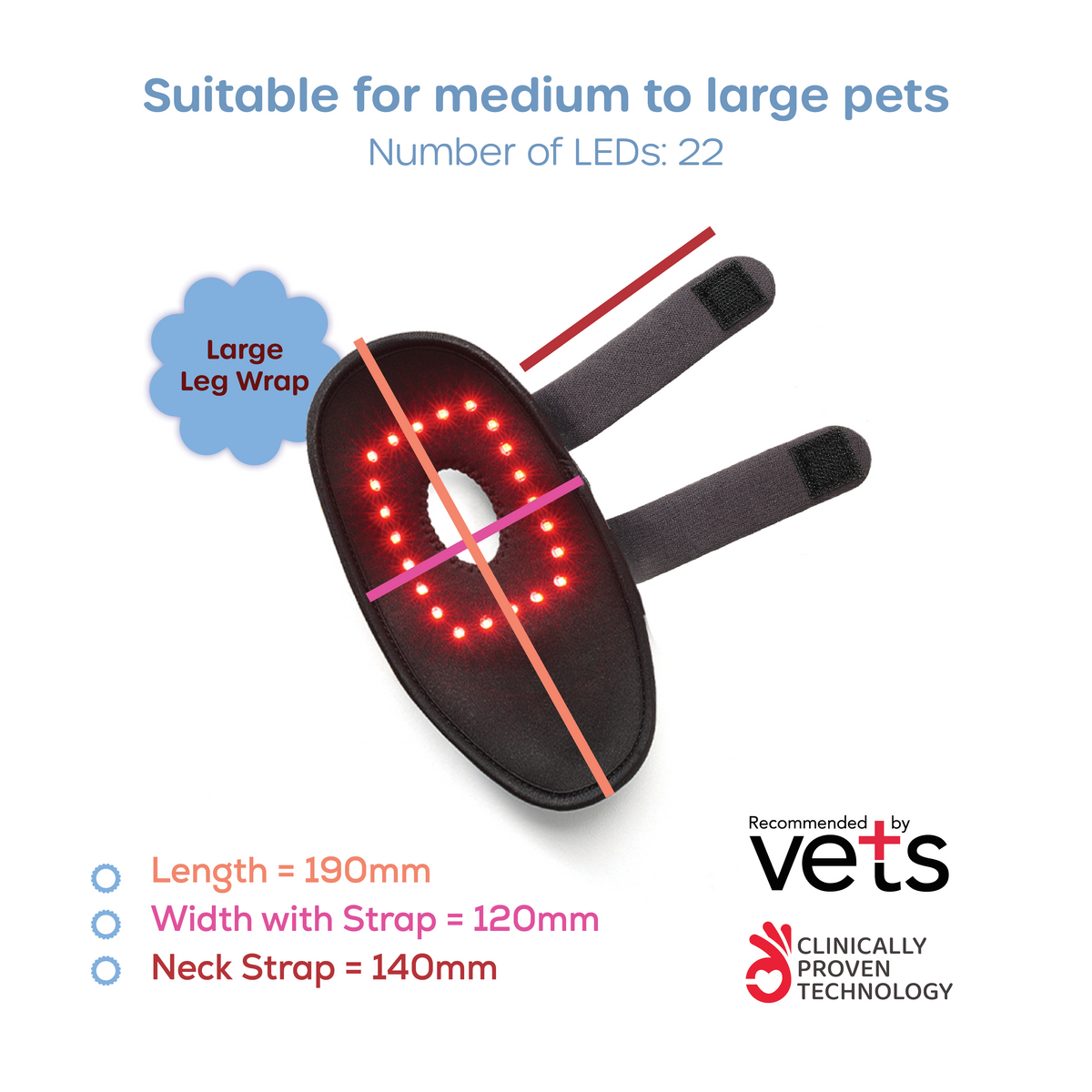 SMALL Red Light Therapy Leg Wrap